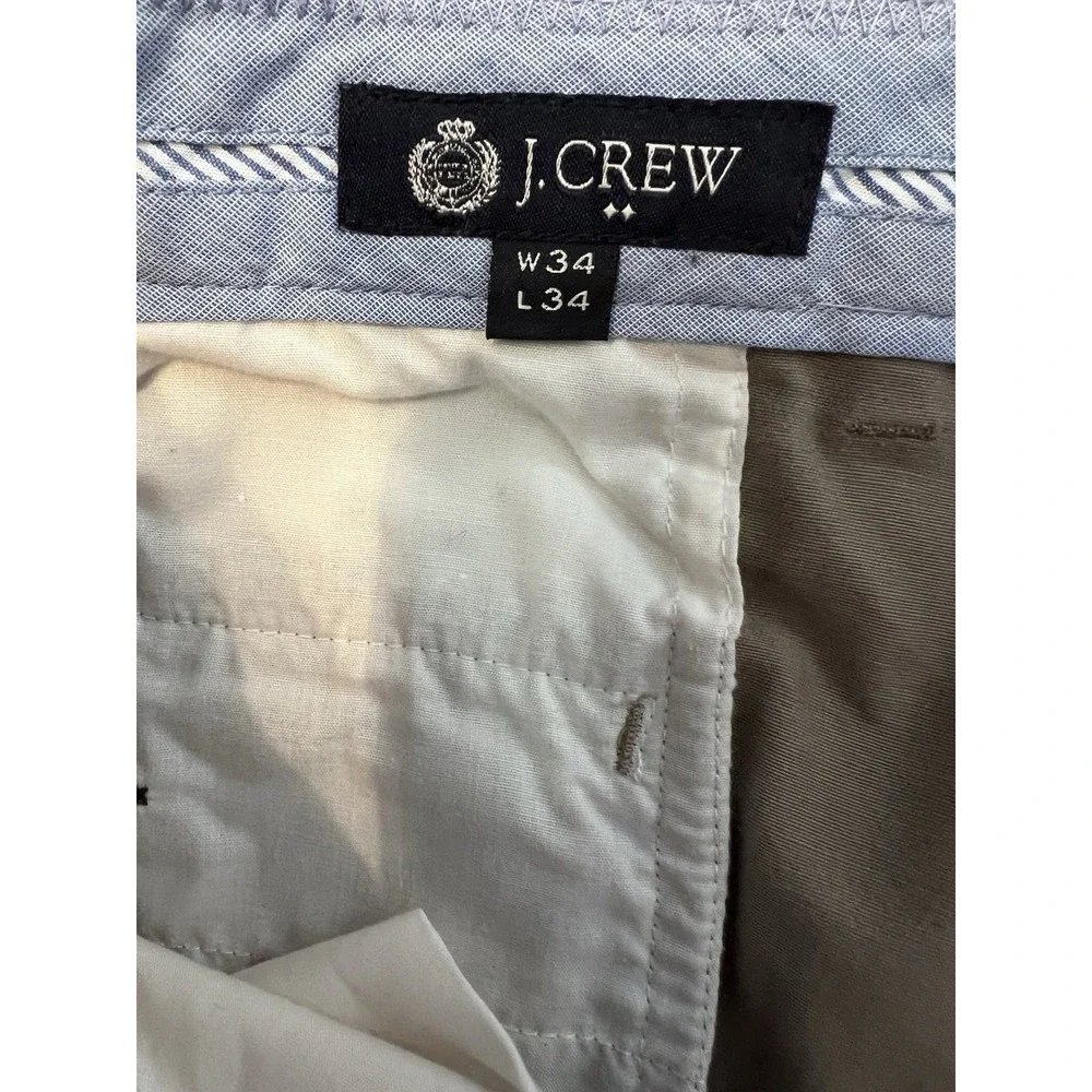 J‎ Crew Bedford Grayish Straight Pants 34x34 Men's
